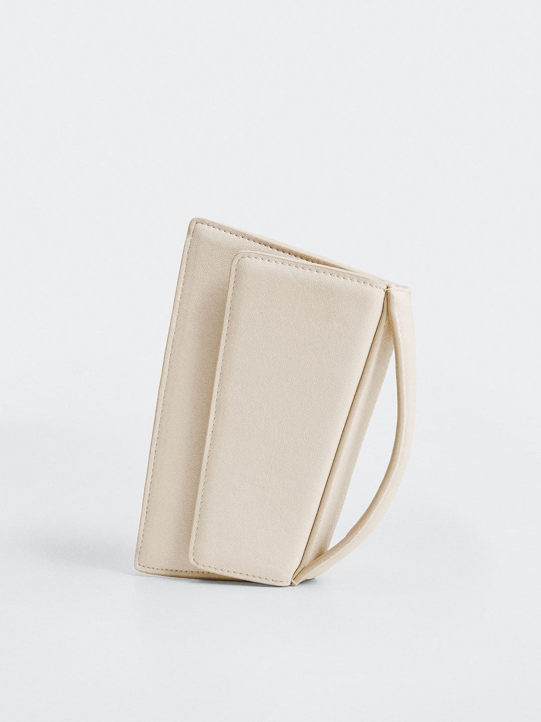 Solid Structured Satchel MANGO Cream