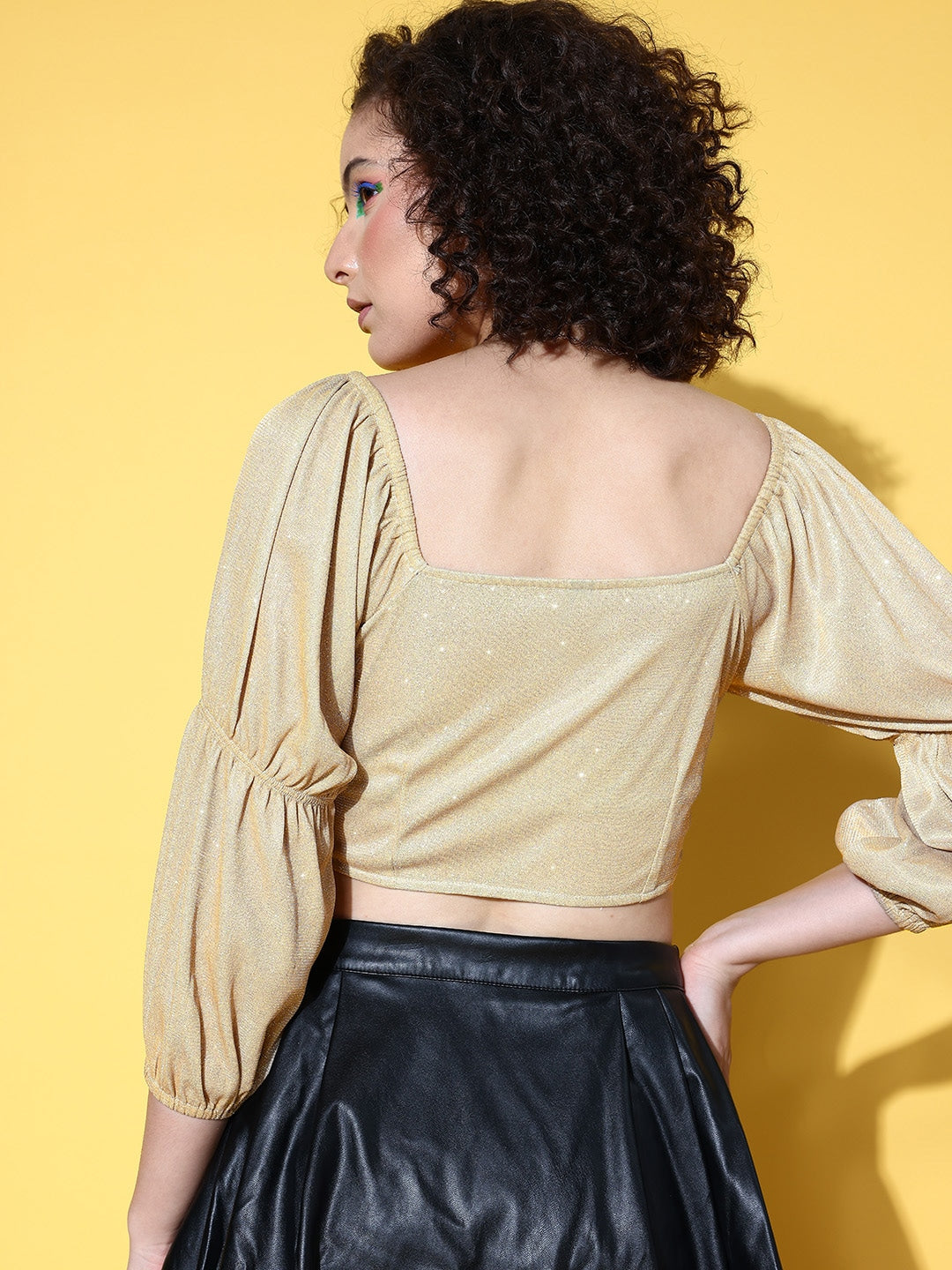Beige Self-Design Twist & Knot Top SASSAFRAS 2XL