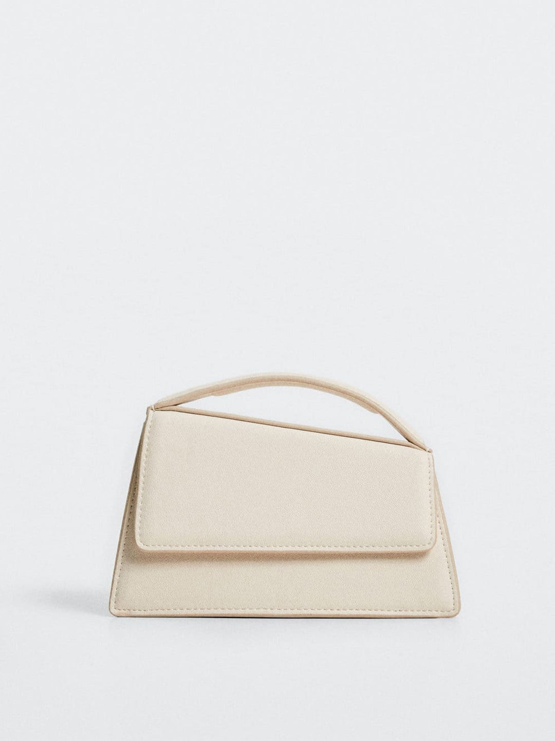 Solid Structured Satchel MANGO Cream