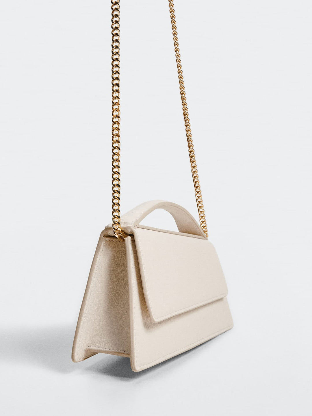 Solid Structured Satchel MANGO Cream