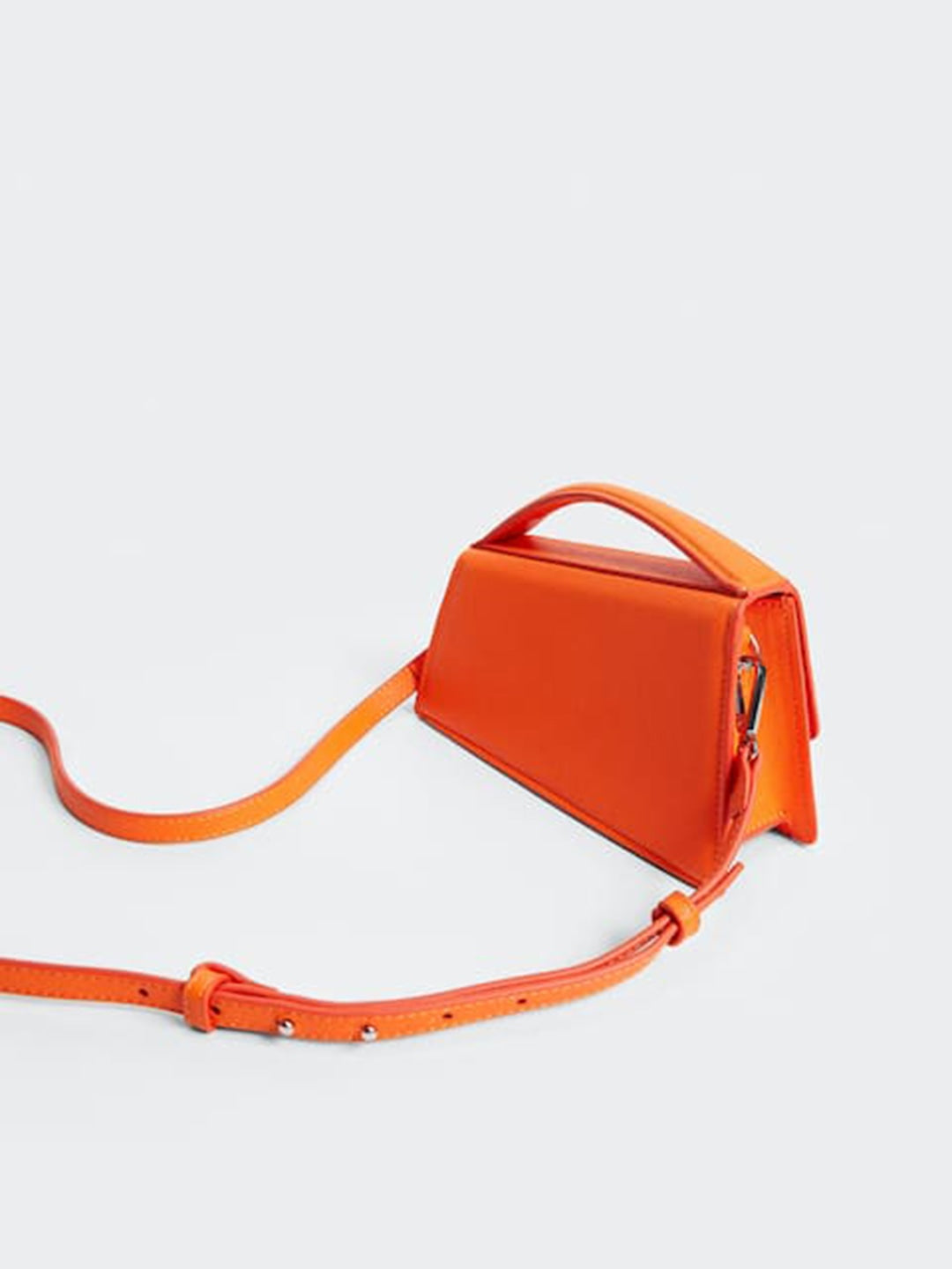 Solid Structured Satchel MANGO Orange