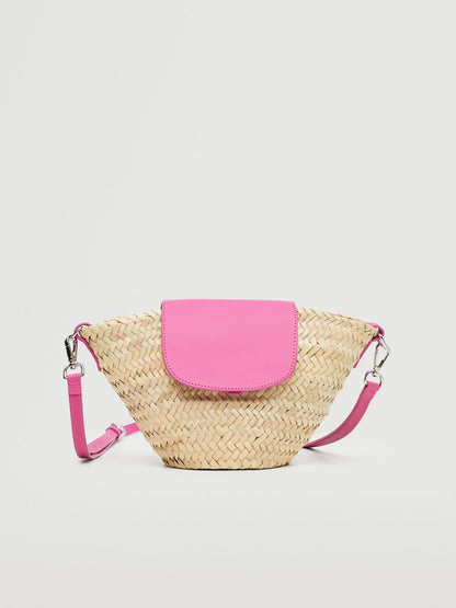 Basket Weave Textured Sling Bag MANGO Pink
