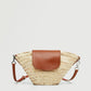 Basket Weave Textured Sling Bag MANGO Brown